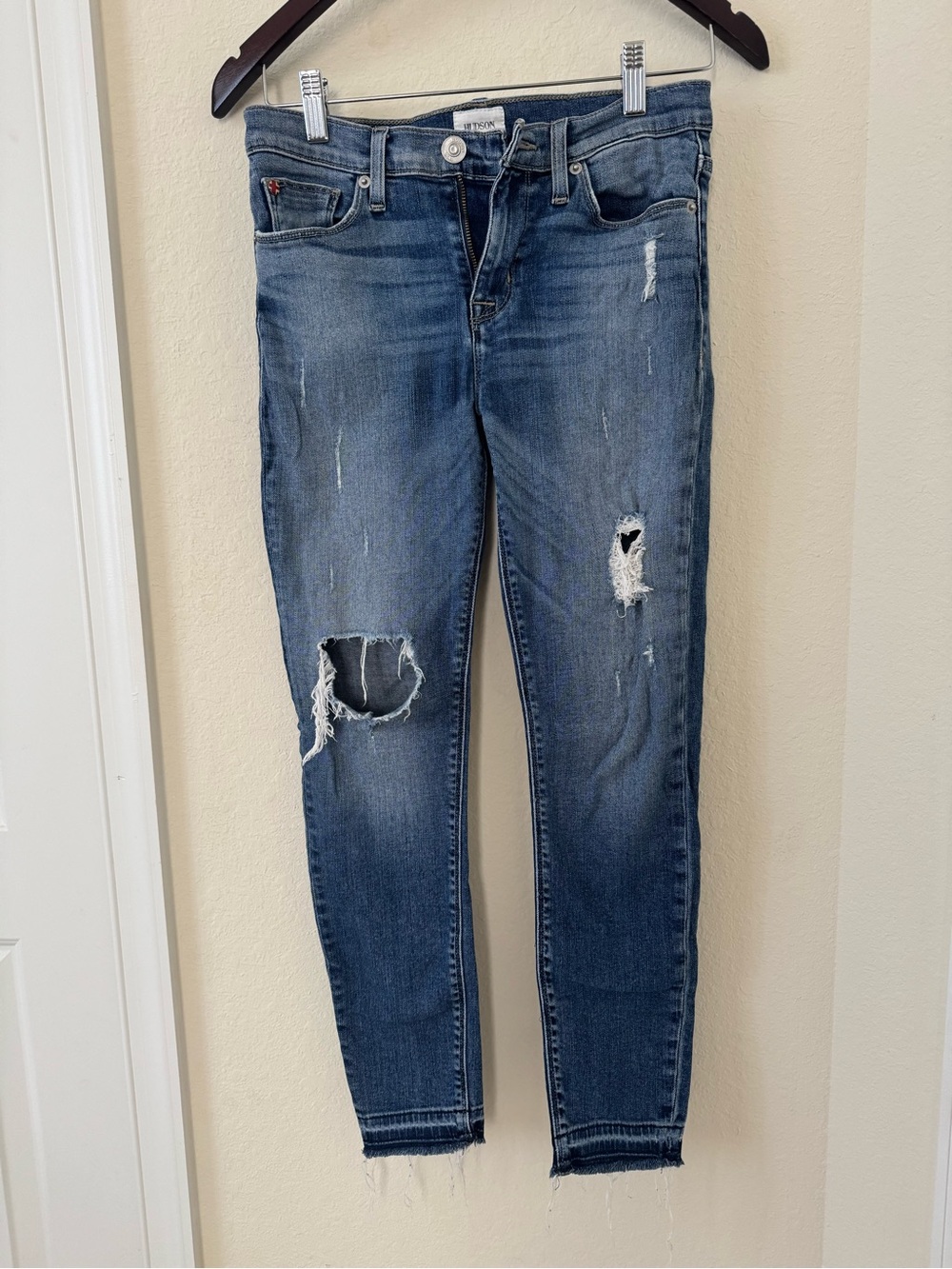 Hudson Jeans Women's Distressed Skinny Jeans - 26